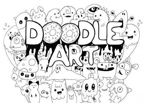 Coloring page adults doodle art rachel - Rhino Stationery