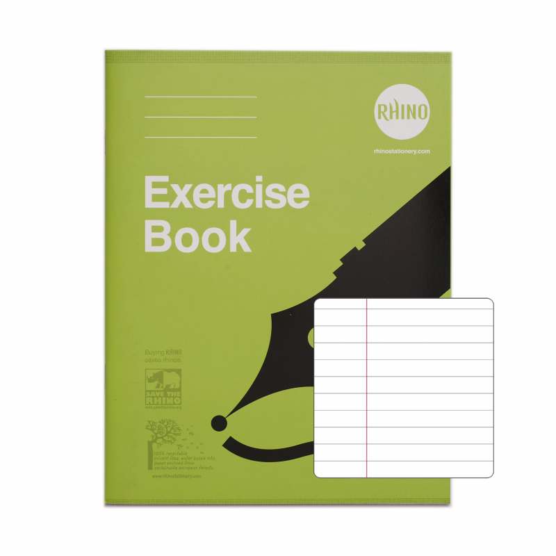RHINO 9 x 7 A5+ Exercise Book 100 Page, F8M Rhino Stationery