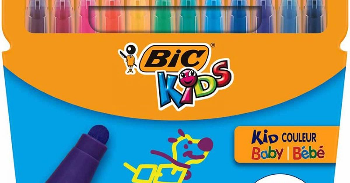 Bic Kids Couleur Baby Felt Tip Pens Large Nib Rhino Stationery