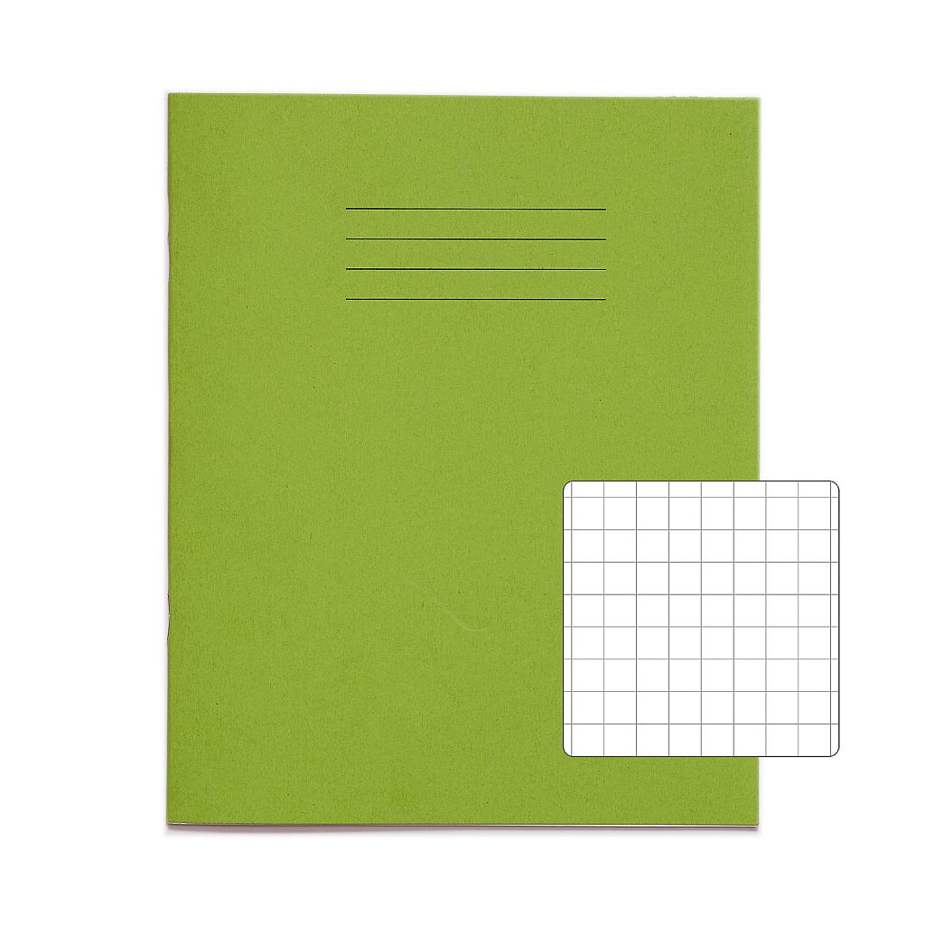 8x6 5 Exercise Book 32 Page Lt Green 10mm Squared Product 0 VEX142 217 LR