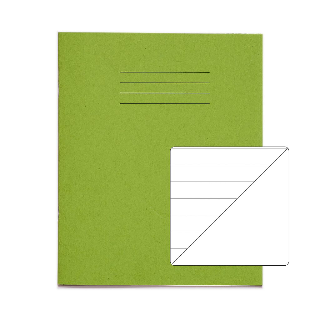 8x6 5 Exercise Book 32 Page Lt Green 12mm Lined Plain Product 0 VPW025 50 LR