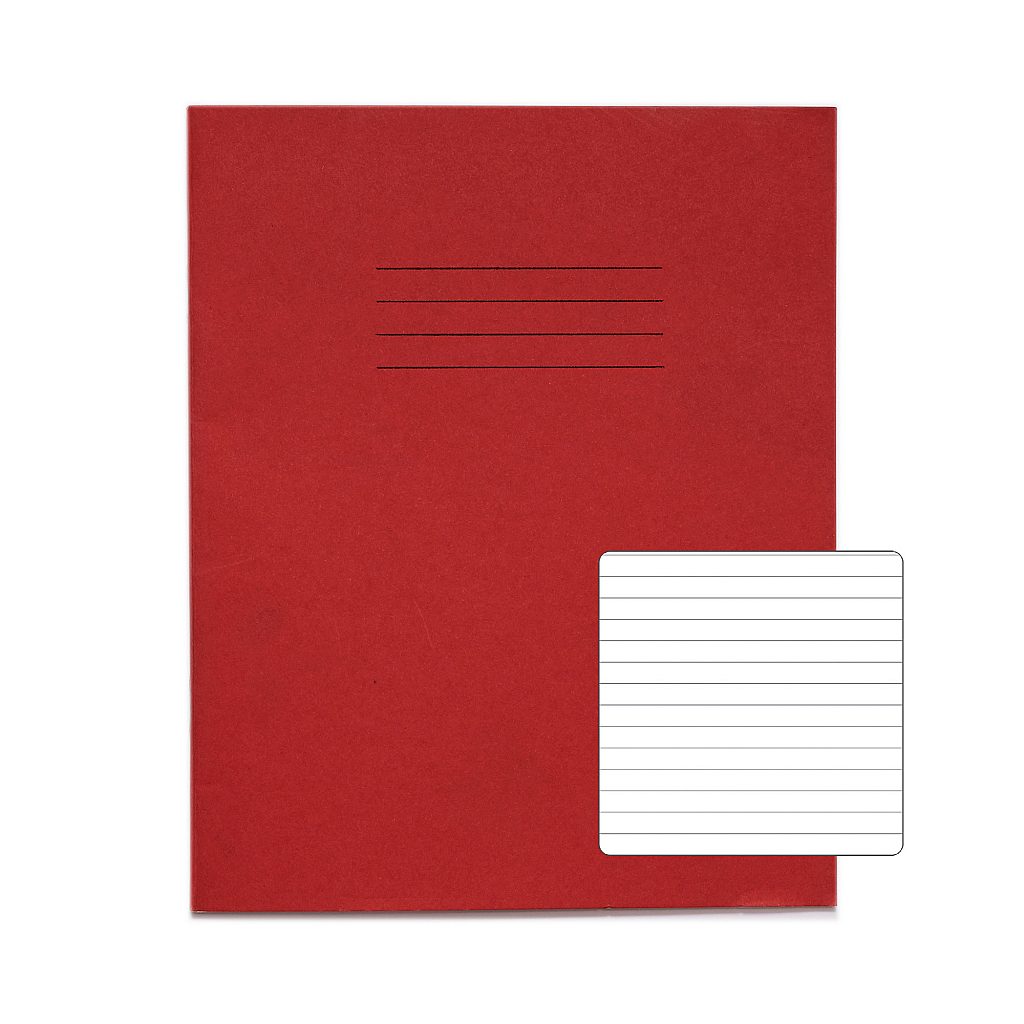 8x6 5 Exercise Book 48 Page Red 6mm Lined Product 0 VEX342 150 2 LR