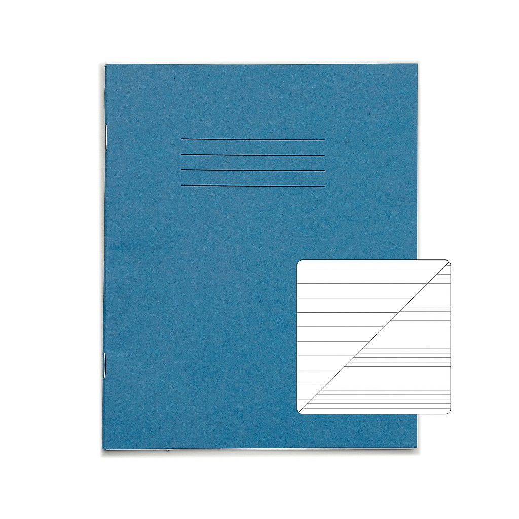 8x6 5 Music Book 48 Page Lt Blue 8mm Lined 8 Staves Reverse Product 0 VMU013 LR