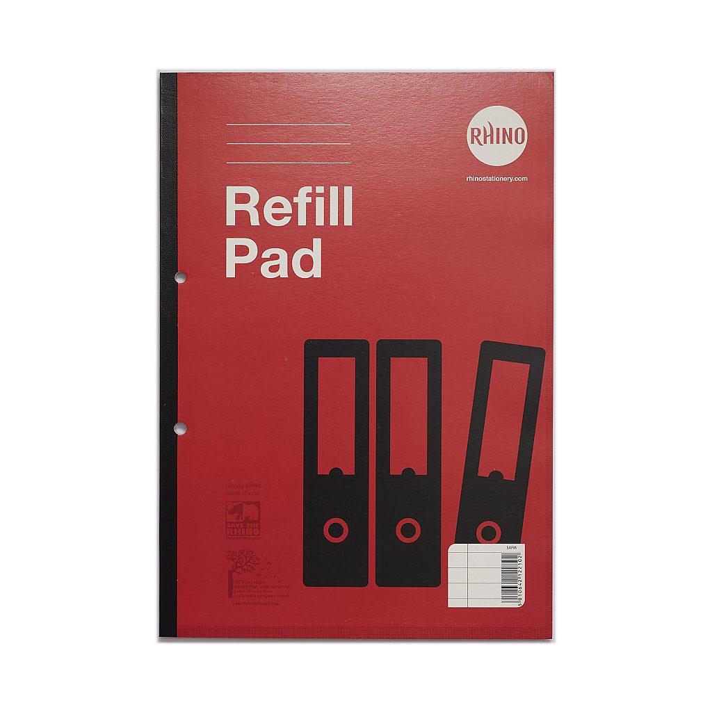 A4 Refill Pad 80 Leaf 8mm Lined Margin Product 1 SAFM 0 LR