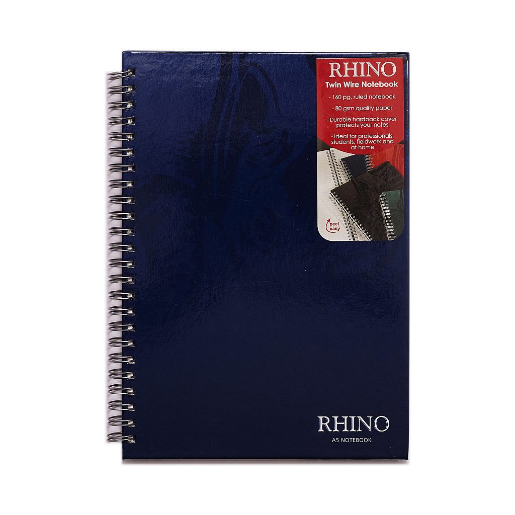 A5 Hardback Notebook 160 Page Blue 8mm Lined Product 1 RTWA5 B 4 LR