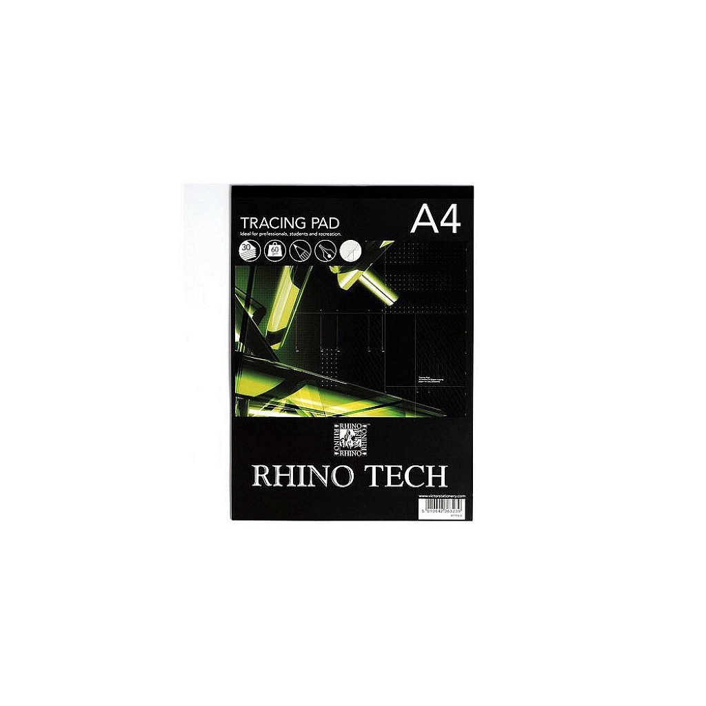 RHINO A4 Tech Tracing Pad 30 Leaf Plain Product 1 RTTP4 LR