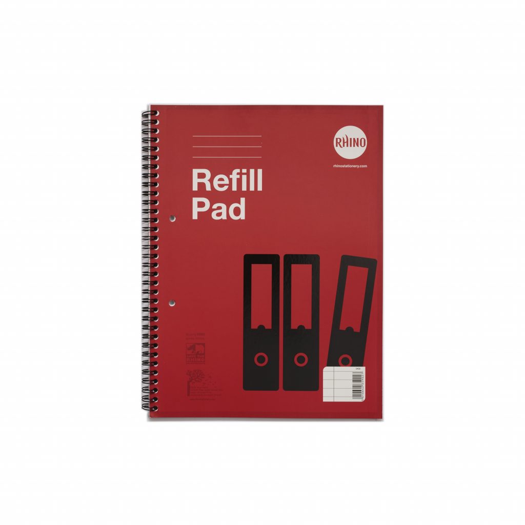 RHINO A4 Twinwire Refill Pad 80 Leaf 8mm Lined with Margin Product 1 S4 S8 LR
