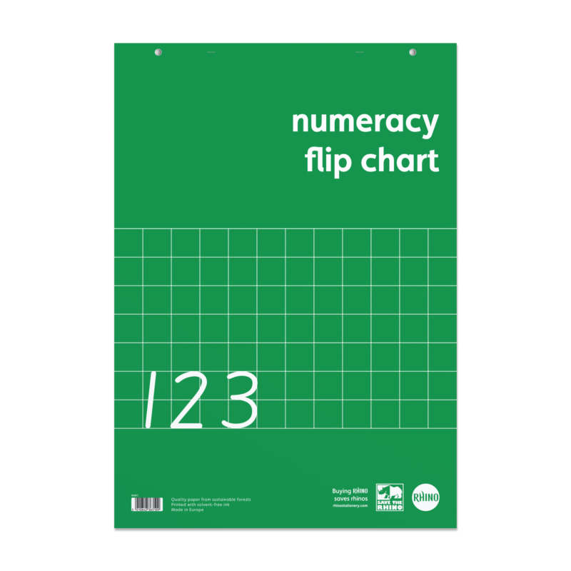 RHINO A1 Numeracy Flip Chart Pad - 50mm Squared,… | RHINO Stationery